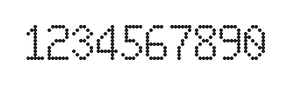 6×10数字点阵字体 ddN610AA1855