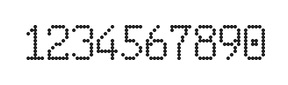 6×10数字点阵字体 ddN610AA1857