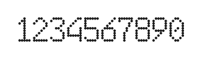 6×10数字点阵字体 ddN610AA1858