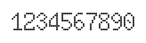 6×10数字点阵字体 ddN610AA1863