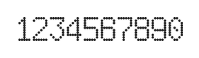 6×10数字点阵字体 ddN610AA1864