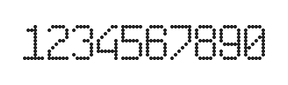 6×10数字点阵字体 ddN610AA1870
