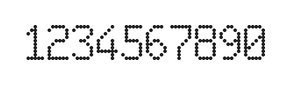 6×10数字点阵字体 ddN610AA1871