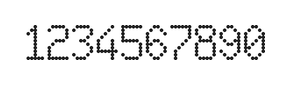 6×10数字点阵字体 ddN610AA1874
