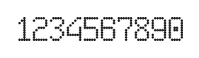 6×10数字点阵字体 ddN610AA1879