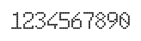6×10数字点阵字体 ddN610AA1885