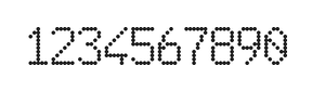 6×10数字点阵字体 ddN610AA1886