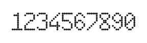 6×10数字点阵字体 ddN610AA1892