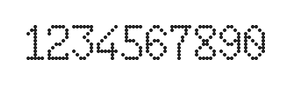 6×10数字点阵字体 ddN610AA1893