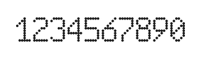 6×10数字点阵字体 ddN610AA1896