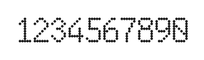 6×10数字点阵字体 ddN610AA1902