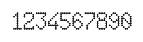 6×10数字点阵字体 ddN610AA1904