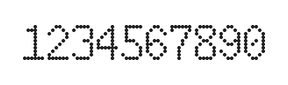 6×10数字点阵字体 ddN610AA1907