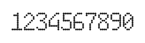 6×10数字点阵字体 ddN610AA1908