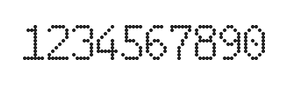 6×10数字点阵字体 ddN610AA1910