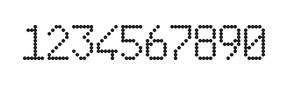 6×10数字点阵字体 ddN610AA1920