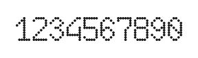 6×10数字点阵字体 ddN610AA1921