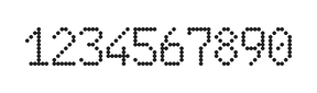 6×10数字点阵字体 ddN610AA1925
