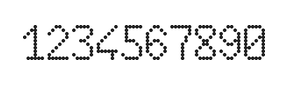 6×10数字点阵字体 ddN610AA1926