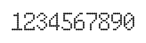 6×10数字点阵字体 ddN610AA1932