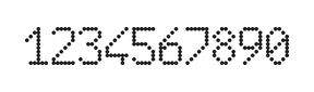 6×10数字点阵字体 ddN610AA1934