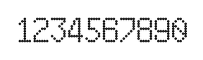 6×10数字点阵字体 ddN610AA1936