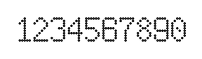 6×10数字点阵字体 ddN610AA1943