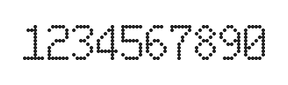 6×10数字点阵字体 ddN610AA1944