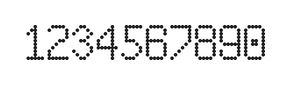 6×10数字点阵字体 ddN610AA1948