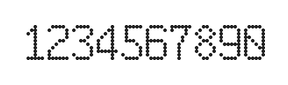 6×10数字点阵字体 ddN610AA1950
