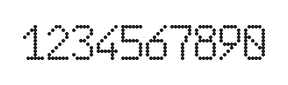 6×10数字点阵字体 ddN610AA1953