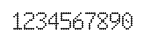 6×10数字点阵字体 ddN610AA1954