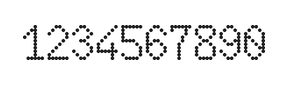 6×10数字点阵字体 ddN610AA1955