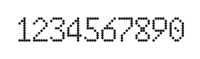 6×10数字点阵字体 ddN610AA1958