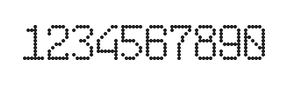 6×10数字点阵字体 ddN610AA1959
