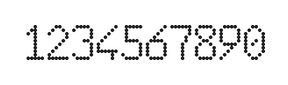 6×10数字点阵字体 ddN610AA1960
