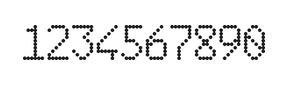 6×10数字点阵字体 ddN610AA1961
