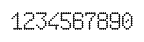 6×10数字点阵字体 ddN610AA1970