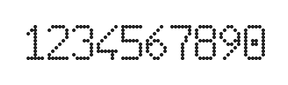 6×10数字点阵字体 ddN610AA1972