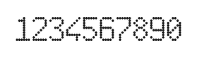 6×10数字点阵字体 ddN610AA1975