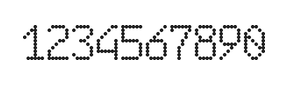 6×10数字点阵字体 ddN610AA1978