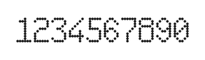 6×10数字点阵字体 ddN610AA1982