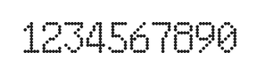 6×10数字点阵字体 ddN610AA1983