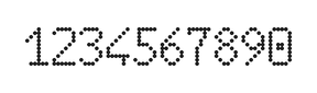 6×10数字点阵字体 ddN610AA1985