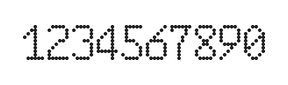 6×10数字点阵字体 ddN610AA1986