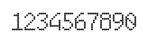 6×10数字点阵字体 ddN610AA1989
