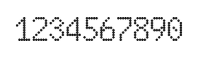 6×10数字点阵字体 ddN610AA1991