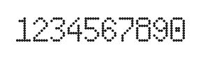 6×10数字点阵字体 ddN610AA1992
