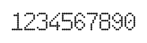 6×10数字点阵字体 ddN610AA1993