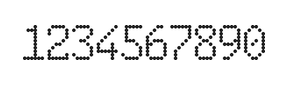 6×10数字点阵字体 ddN610AA1994